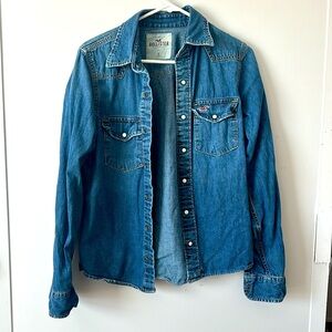 Hollister Jean button up shirt